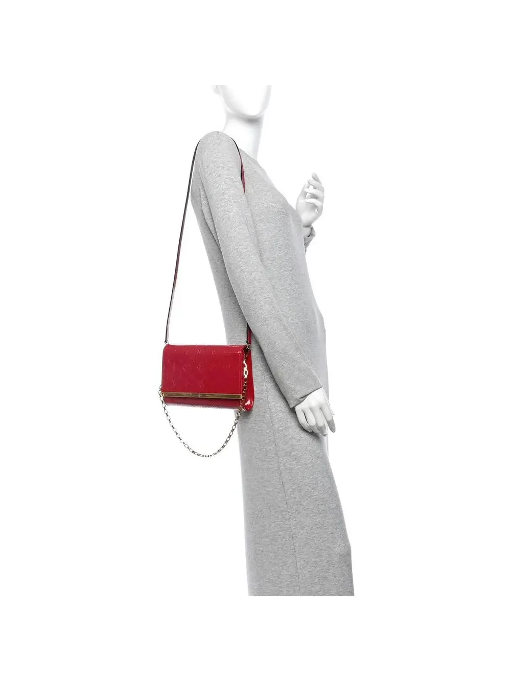 Louis Vuitton Vernis Ana Clutch Rose #333657L79B